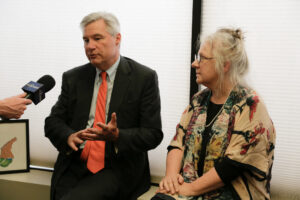 Sheldon Whitehouse and Linda Hurley